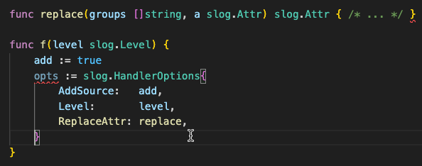 After “Fill slog.HandlerOptions”